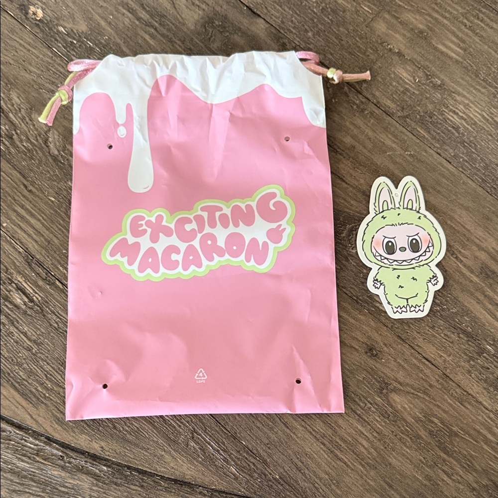 Labubu The Monsters Exciting Macaron Green Grape Plush Doll - Picture 4 of 7